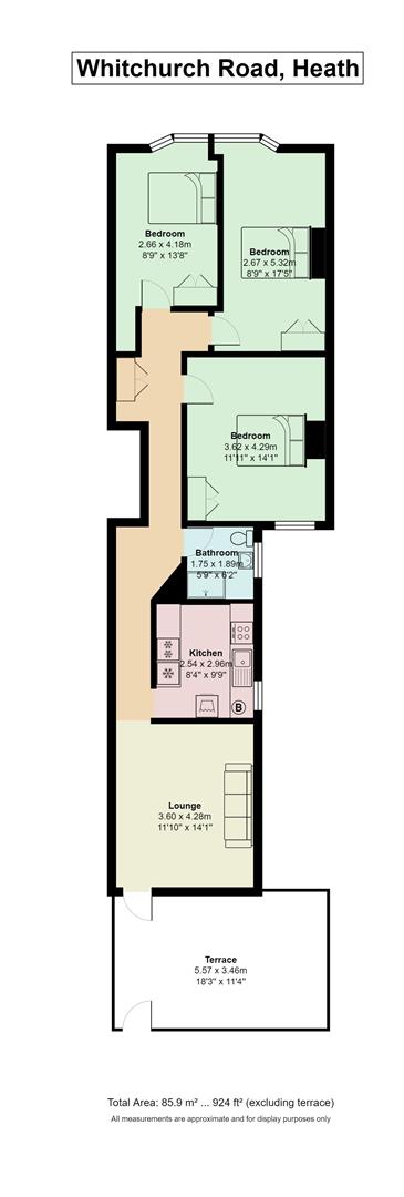 Floorplan for Whitchurch Road, Heath